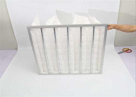Nietkane białe worki filtrujące powietrze F7 o średniej wydajności do pomieszczeń czystych